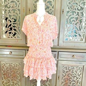 Misa pink floral Eloisa dress L